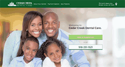 Desktop Screenshot of cedarcreekdentalcare.com