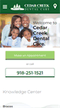 Mobile Screenshot of cedarcreekdentalcare.com